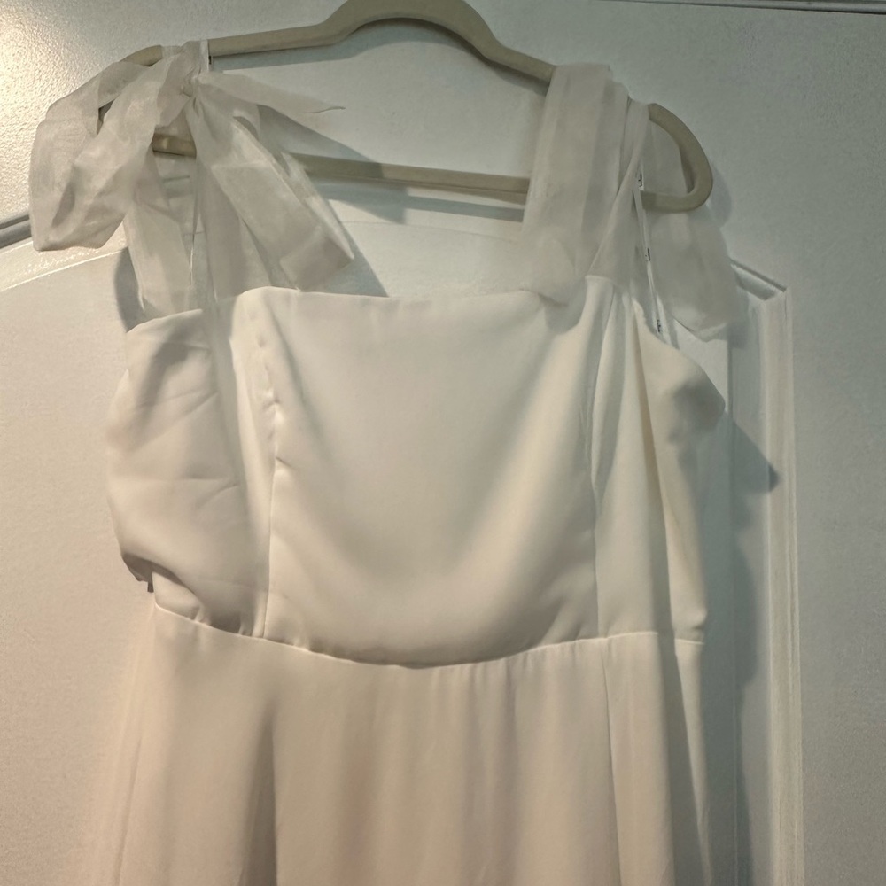 Lulu's Strapless Cream Gown - Picture 2 of 6